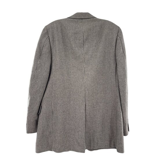 Christian Dior Houndstooth Blazer Jacket Mens Size L Wool Blend Black/Tan - Picture 2 of 7